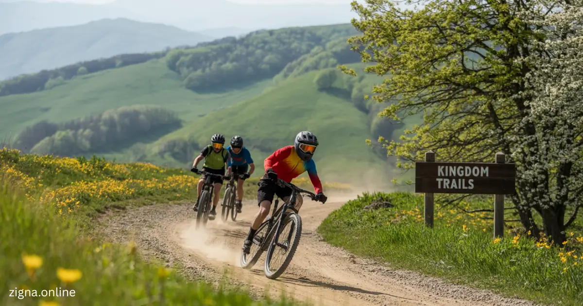 a group of people riding bikes on a dirt road